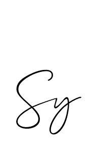 Also we have Sy name is the best signature style. Create professional handwritten signature collection using Allison_Script autograph style. Sy signature style 2 images and pictures png