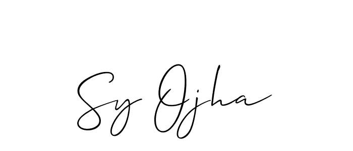 if you are searching for the best signature style for your name Sy Ojha. so please give up your signature search. here we have designed multiple signature styles  using Allison_Script. Sy Ojha signature style 2 images and pictures png