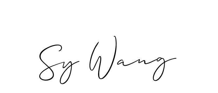 Make a beautiful signature design for name Sy Wang. Use this online signature maker to create a handwritten signature for free. Sy Wang signature style 2 images and pictures png