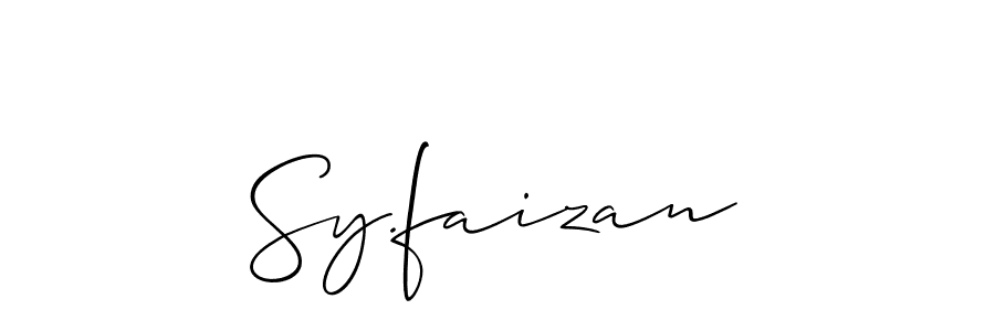 It looks lik you need a new signature style for name Sy.faizan. Design unique handwritten (Allison_Script) signature with our free signature maker in just a few clicks. Sy.faizan signature style 2 images and pictures png