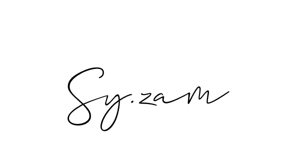 How to make Sy.zam signature? Allison_Script is a professional autograph style. Create handwritten signature for Sy.zam name. Sy.zam signature style 2 images and pictures png
