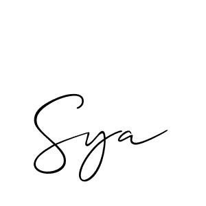 Allison_Script is a professional signature style that is perfect for those who want to add a touch of class to their signature. It is also a great choice for those who want to make their signature more unique. Get Sya name to fancy signature for free. Sya signature style 2 images and pictures png