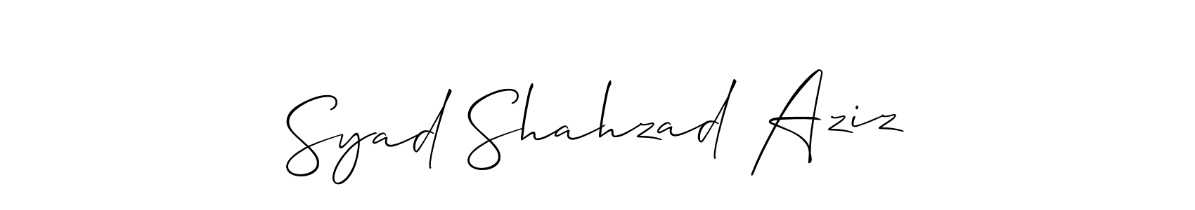 Here are the top 10 professional signature styles for the name Syad Shahzad Aziz. These are the best autograph styles you can use for your name. Syad Shahzad Aziz signature style 2 images and pictures png