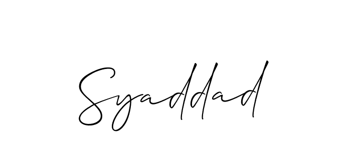 Syaddad stylish signature style. Best Handwritten Sign (Allison_Script) for my name. Handwritten Signature Collection Ideas for my name Syaddad. Syaddad signature style 2 images and pictures png