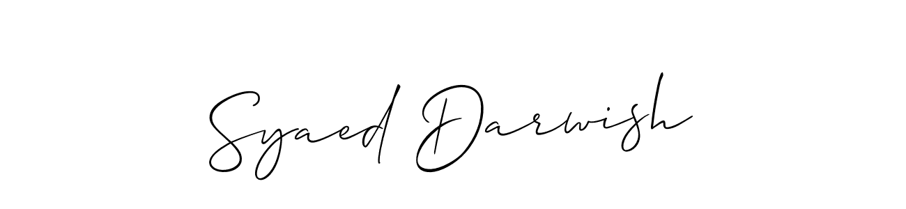 It looks lik you need a new signature style for name Syaed Darwish. Design unique handwritten (Allison_Script) signature with our free signature maker in just a few clicks. Syaed Darwish signature style 2 images and pictures png