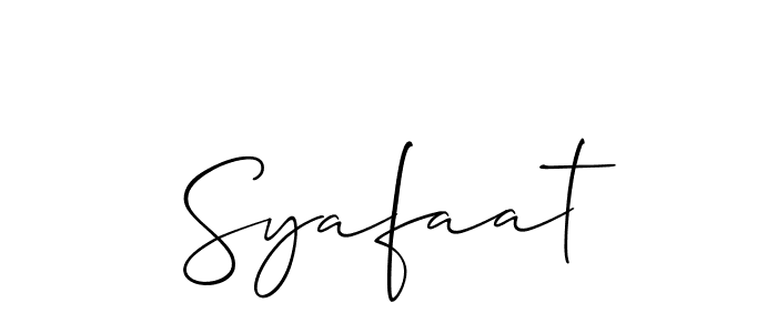 Make a beautiful signature design for name Syafaat. Use this online signature maker to create a handwritten signature for free. Syafaat signature style 2 images and pictures png