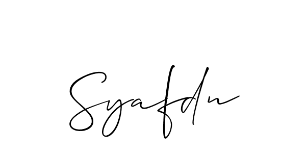 Allison_Script is a professional signature style that is perfect for those who want to add a touch of class to their signature. It is also a great choice for those who want to make their signature more unique. Get Syafdn name to fancy signature for free. Syafdn signature style 2 images and pictures png