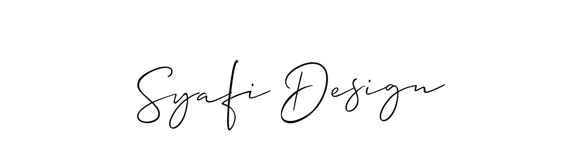 Make a beautiful signature design for name Syafi Design. With this signature (Allison_Script) style, you can create a handwritten signature for free. Syafi Design signature style 2 images and pictures png