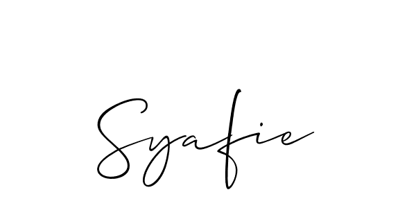 You should practise on your own different ways (Allison_Script) to write your name (Syafie) in signature. don't let someone else do it for you. Syafie signature style 2 images and pictures png