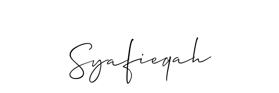 It looks lik you need a new signature style for name Syafieqah. Design unique handwritten (Allison_Script) signature with our free signature maker in just a few clicks. Syafieqah signature style 2 images and pictures png