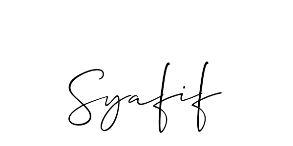 How to make Syafif signature? Allison_Script is a professional autograph style. Create handwritten signature for Syafif name. Syafif signature style 2 images and pictures png