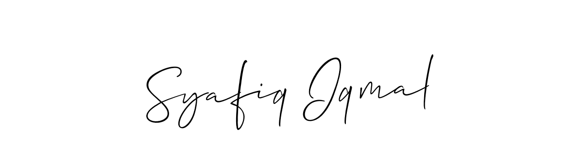 How to Draw Syafiq Iqmal signature style? Allison_Script is a latest design signature styles for name Syafiq Iqmal. Syafiq Iqmal signature style 2 images and pictures png