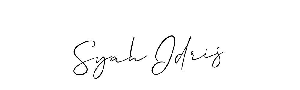 You should practise on your own different ways (Allison_Script) to write your name (Syah Idris) in signature. don't let someone else do it for you. Syah Idris signature style 2 images and pictures png