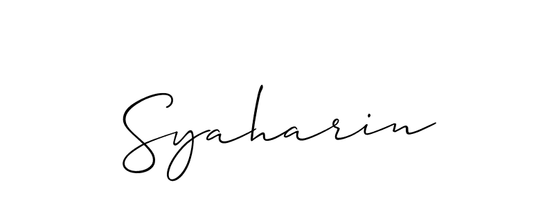 Once you've used our free online signature maker to create your best signature Allison_Script style, it's time to enjoy all of the benefits that Syaharin name signing documents. Syaharin signature style 2 images and pictures png