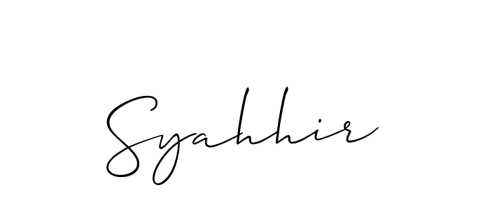 Allison_Script is a professional signature style that is perfect for those who want to add a touch of class to their signature. It is also a great choice for those who want to make their signature more unique. Get Syahhir name to fancy signature for free. Syahhir signature style 2 images and pictures png