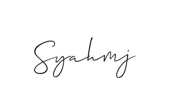 Once you've used our free online signature maker to create your best signature Allison_Script style, it's time to enjoy all of the benefits that Syahmj name signing documents. Syahmj signature style 2 images and pictures png