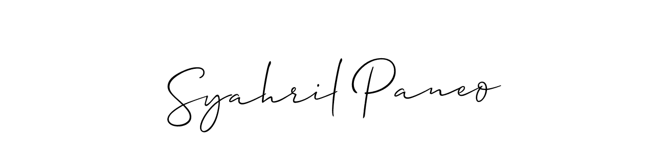 See photos of Syahril Paneo official signature by Spectra . Check more albums & portfolios. Read reviews & check more about Allison_Script font. Syahril Paneo signature style 2 images and pictures png