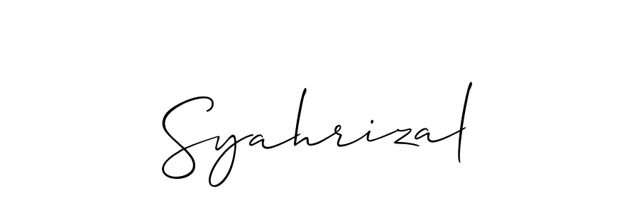 Use a signature maker to create a handwritten signature online. With this signature software, you can design (Allison_Script) your own signature for name Syahrizal. Syahrizal signature style 2 images and pictures png