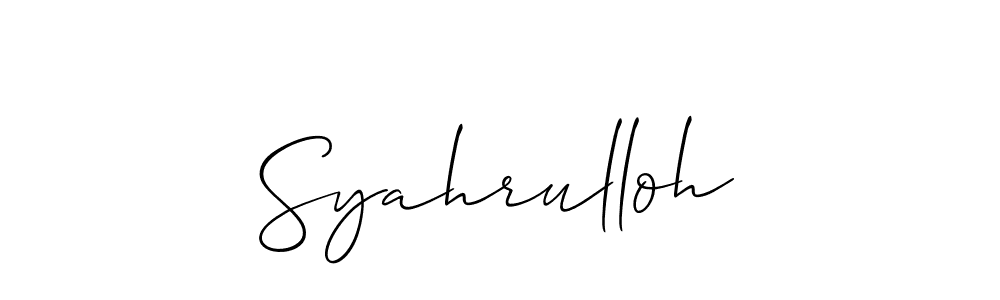 Best and Professional Signature Style for Syahrulloh. Allison_Script Best Signature Style Collection. Syahrulloh signature style 2 images and pictures png