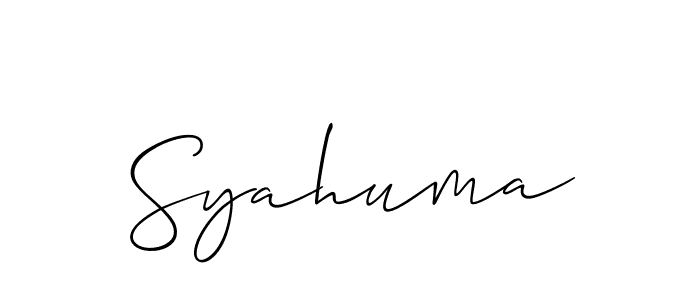Similarly Allison_Script is the best handwritten signature design. Signature creator online .You can use it as an online autograph creator for name Syahuma. Syahuma signature style 2 images and pictures png