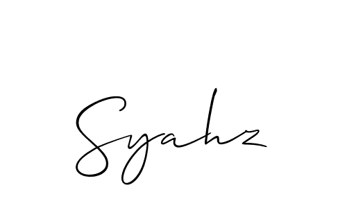 Make a beautiful signature design for name Syahz. Use this online signature maker to create a handwritten signature for free. Syahz signature style 2 images and pictures png