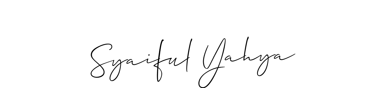 Also we have Syaiful Yahya name is the best signature style. Create professional handwritten signature collection using Allison_Script autograph style. Syaiful Yahya signature style 2 images and pictures png