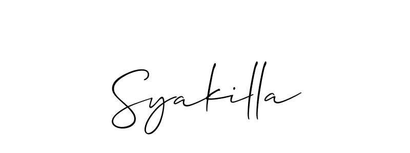 How to Draw Syakilla signature style? Allison_Script is a latest design signature styles for name Syakilla. Syakilla signature style 2 images and pictures png