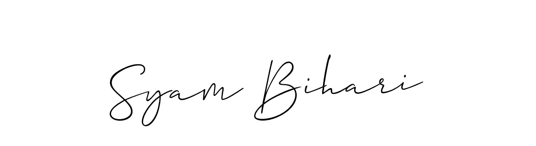 Syam Bihari stylish signature style. Best Handwritten Sign (Allison_Script) for my name. Handwritten Signature Collection Ideas for my name Syam Bihari. Syam Bihari signature style 2 images and pictures png