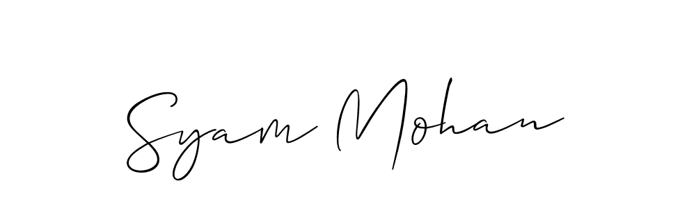 Best and Professional Signature Style for Syam Mohan. Allison_Script Best Signature Style Collection. Syam Mohan signature style 2 images and pictures png