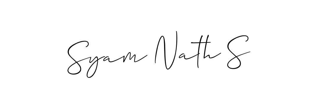 Similarly Allison_Script is the best handwritten signature design. Signature creator online .You can use it as an online autograph creator for name Syam Nath S. Syam Nath S signature style 2 images and pictures png