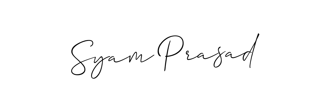 Also we have Syam Prasad name is the best signature style. Create professional handwritten signature collection using Allison_Script autograph style. Syam Prasad signature style 2 images and pictures png