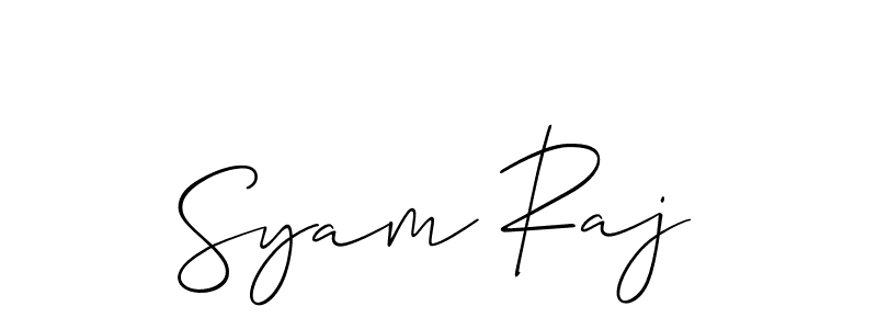 Design your own signature with our free online signature maker. With this signature software, you can create a handwritten (Allison_Script) signature for name Syam Raj. Syam Raj signature style 2 images and pictures png