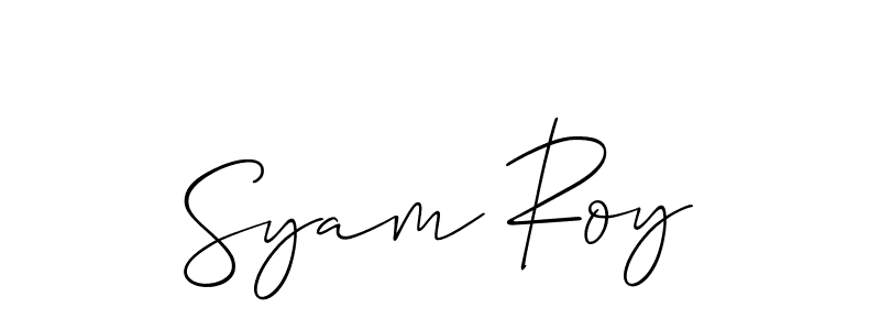 How to Draw Syam Roy signature style? Allison_Script is a latest design signature styles for name Syam Roy. Syam Roy signature style 2 images and pictures png