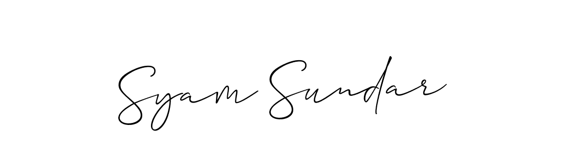 Make a short Syam Sundar signature style. Manage your documents anywhere anytime using Allison_Script. Create and add eSignatures, submit forms, share and send files easily. Syam Sundar signature style 2 images and pictures png