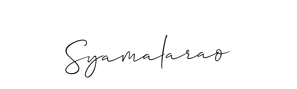 Create a beautiful signature design for name Syamalarao. With this signature (Allison_Script) fonts, you can make a handwritten signature for free. Syamalarao signature style 2 images and pictures png