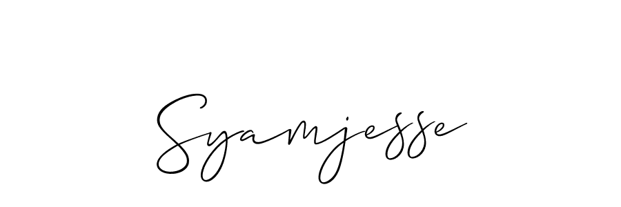 Syamjesse stylish signature style. Best Handwritten Sign (Allison_Script) for my name. Handwritten Signature Collection Ideas for my name Syamjesse. Syamjesse signature style 2 images and pictures png