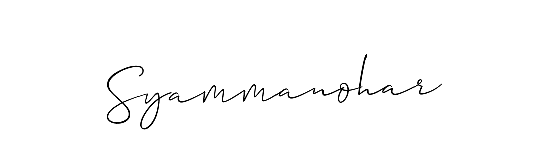 You should practise on your own different ways (Allison_Script) to write your name (Syammanohar) in signature. don't let someone else do it for you. Syammanohar signature style 2 images and pictures png