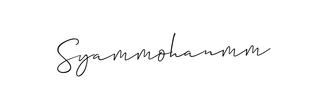 if you are searching for the best signature style for your name Syammohanmm. so please give up your signature search. here we have designed multiple signature styles  using Allison_Script. Syammohanmm signature style 2 images and pictures png