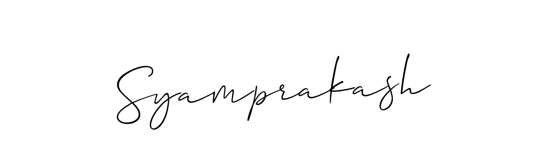 if you are searching for the best signature style for your name Syamprakash. so please give up your signature search. here we have designed multiple signature styles  using Allison_Script. Syamprakash signature style 2 images and pictures png
