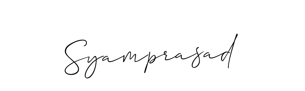 How to Draw Syamprasad signature style? Allison_Script is a latest design signature styles for name Syamprasad. Syamprasad signature style 2 images and pictures png