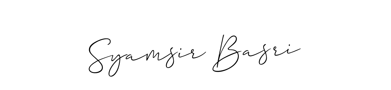 Use a signature maker to create a handwritten signature online. With this signature software, you can design (Allison_Script) your own signature for name Syamsir Basri. Syamsir Basri signature style 2 images and pictures png