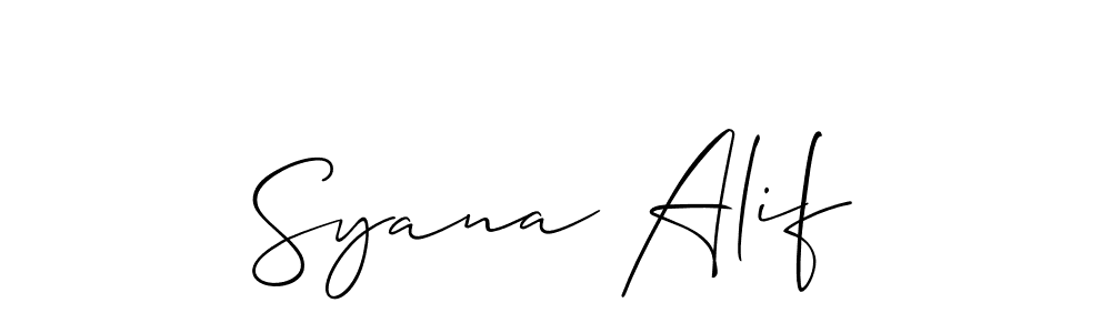 Once you've used our free online signature maker to create your best signature Allison_Script style, it's time to enjoy all of the benefits that Syana Alif name signing documents. Syana Alif signature style 2 images and pictures png