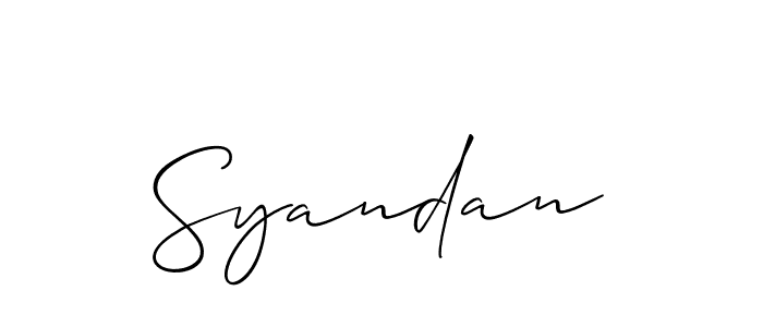 Make a beautiful signature design for name Syandan. Use this online signature maker to create a handwritten signature for free. Syandan signature style 2 images and pictures png