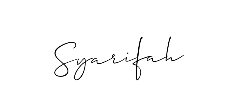 Make a beautiful signature design for name Syarifah. Use this online signature maker to create a handwritten signature for free. Syarifah signature style 2 images and pictures png