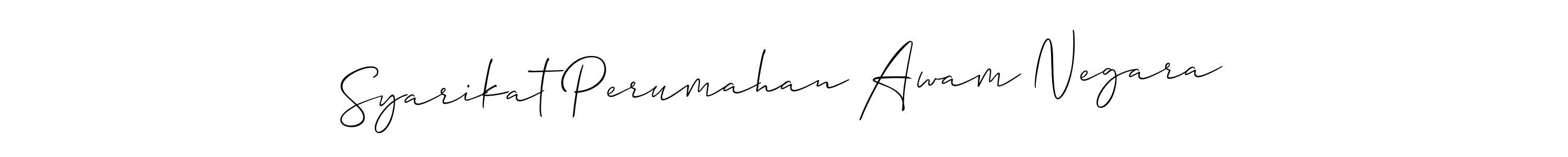 Design your own signature with our free online signature maker. With this signature software, you can create a handwritten (Allison_Script) signature for name Syarikat Perumahan Awam Negara. Syarikat Perumahan Awam Negara signature style 2 images and pictures png