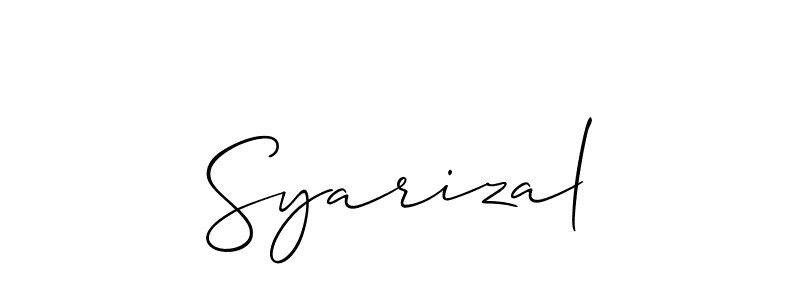Make a beautiful signature design for name Syarizal. With this signature (Allison_Script) style, you can create a handwritten signature for free. Syarizal signature style 2 images and pictures png