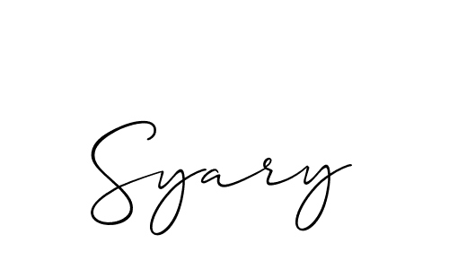 Best and Professional Signature Style for Syary. Allison_Script Best Signature Style Collection. Syary signature style 2 images and pictures png