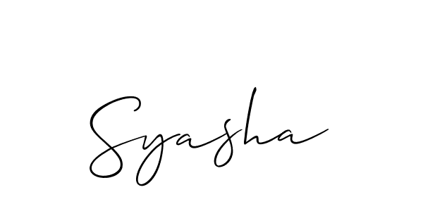 Syasha stylish signature style. Best Handwritten Sign (Allison_Script) for my name. Handwritten Signature Collection Ideas for my name Syasha. Syasha signature style 2 images and pictures png