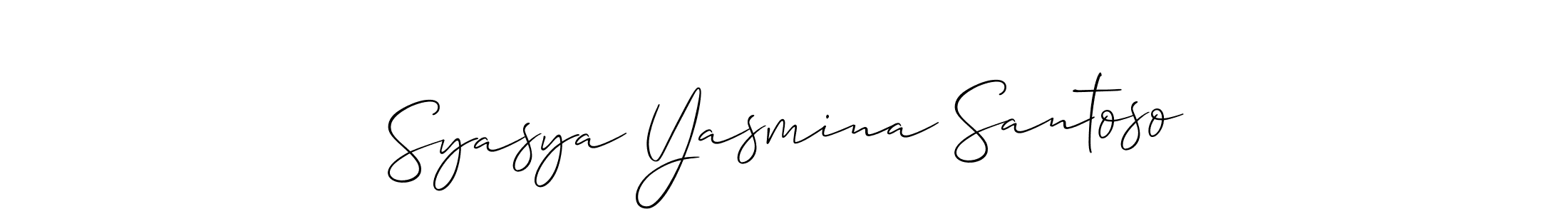 Make a beautiful signature design for name Syasya Yasmina Santoso. Use this online signature maker to create a handwritten signature for free. Syasya Yasmina Santoso signature style 2 images and pictures png