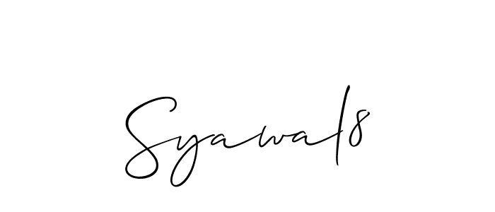 Design your own signature with our free online signature maker. With this signature software, you can create a handwritten (Allison_Script) signature for name Syawal8. Syawal8 signature style 2 images and pictures png